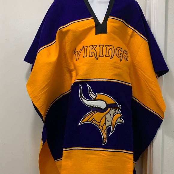 Minnesota Biking poncho serape embroidered poncho Vikings - Picture 1 of 3